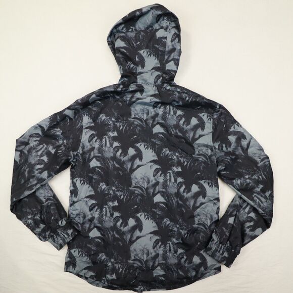 Slate & Stone Windbreaker Tropical PrJacket Men's size Medium Black Full Zip - Picture 12 of 12